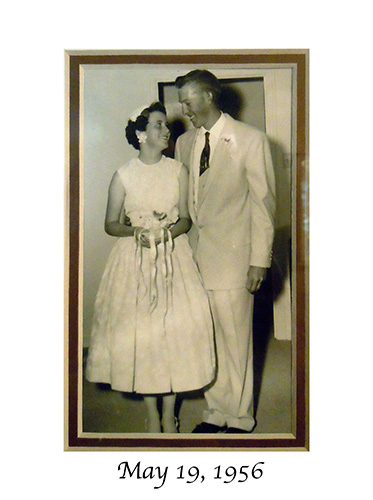 <sandra and gerald singleton wedding photo may 19, 1956>